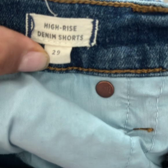 Madewell High Waist Denim Shorts - Blue - Picture 7 of 8